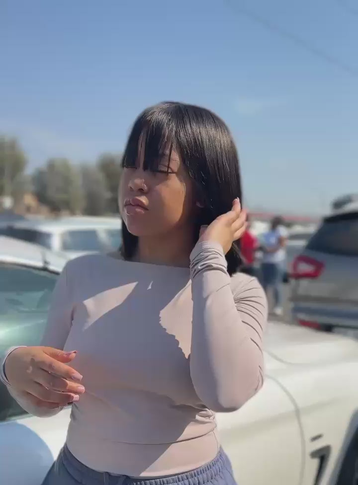 Bone Straight Fringe Bob